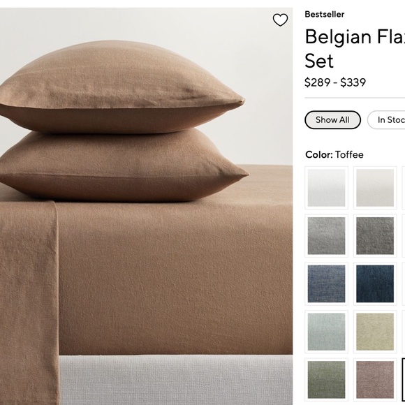 Pottery Barn Belgian Flax Linen Classic Sheet Set - King - Picture 5 of 5